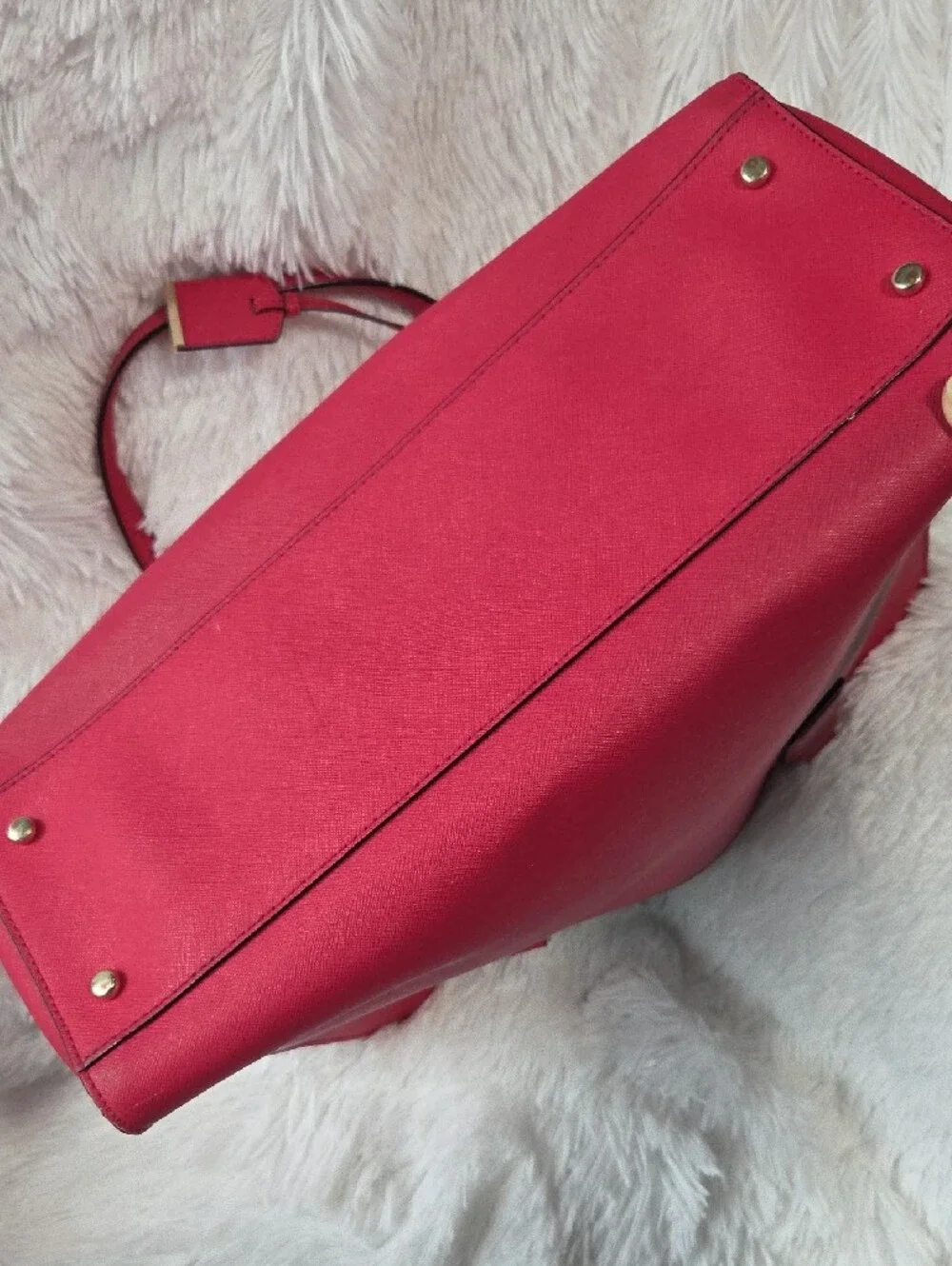 kate spade Pink-Red Saffiano Leather Tote
